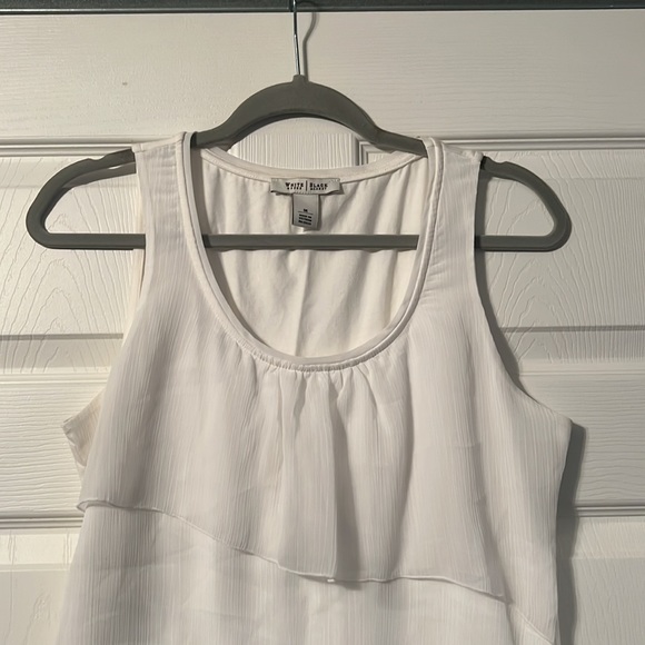 White Ruffle Tank - Picture 2 of 2